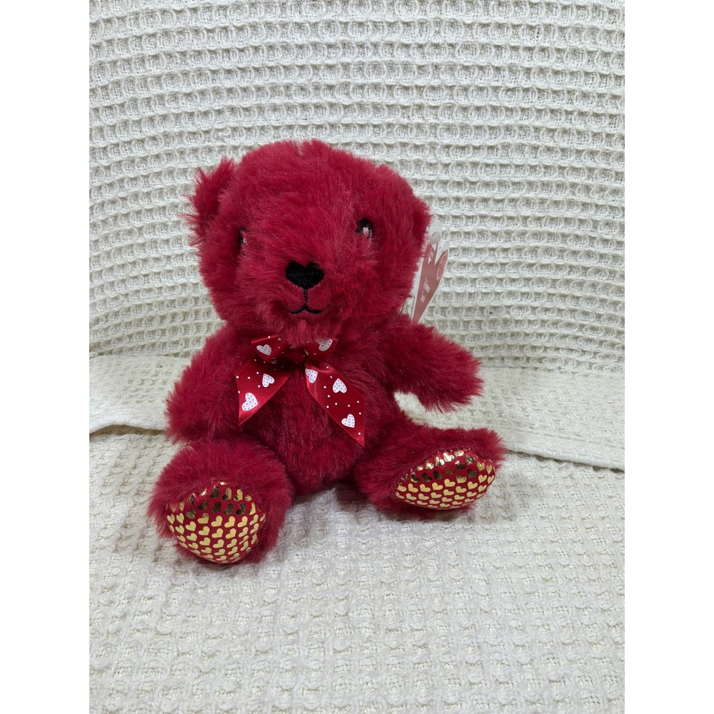Seasonal Collection Teddy Bear Kids Small Red New Chocolate Scented Heart Bow‎